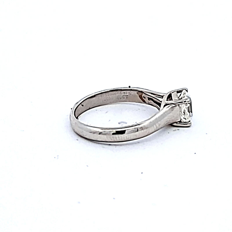 Tiffany & Co 0.81 Carat Cushion Brilliant H VVS2 Diamond Platinum Engagement Ring