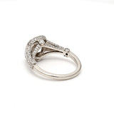 Tiffany & Co 3.54 Carat Cushion Brilliant and Round Diamond Platinum Halo Ring
