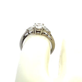 Tiffany & Co 1.05 Carat Round and Pear Shape Diamond Platinum Engagement Ring