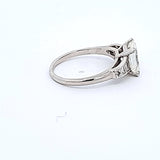 2.48 Carat Emerald Cut H VS1 Diamond Platinum Engagement Ring