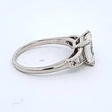 2.48 Carat Emerald Cut H VS1 Diamond Platinum Engagement Ring