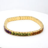 Vintage 34 Grams Tourmaline 18 Karat Yellow Gold Gemstone Bracelet