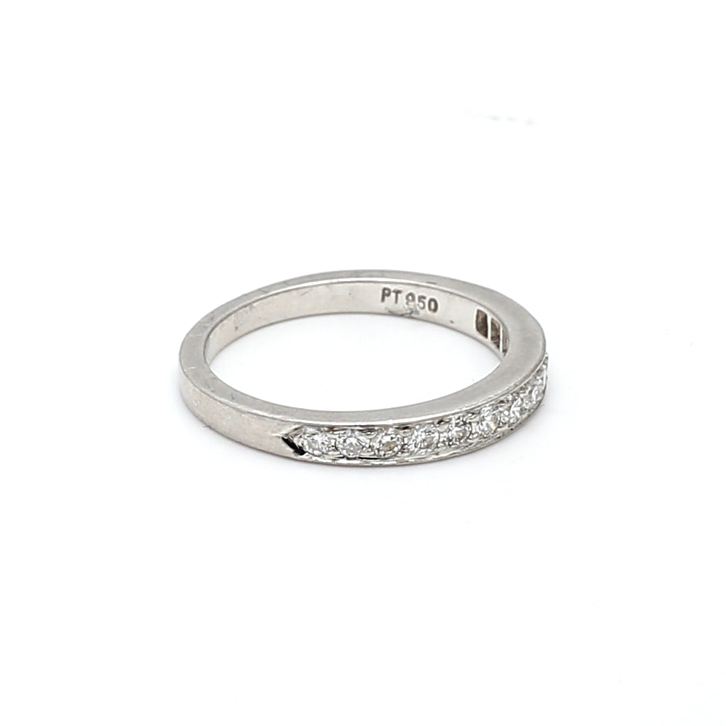 Tiffany & Co 0.39 Carat Round Brilliant G VS1 Diamond Platinum Band Ring