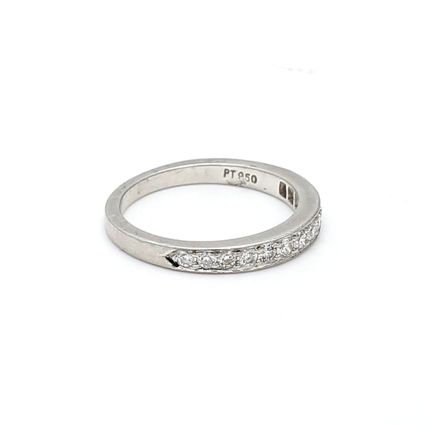 Tiffany & Co 0.39 Carat Round Brilliant G VS1 Diamond Platinum Band Ring
