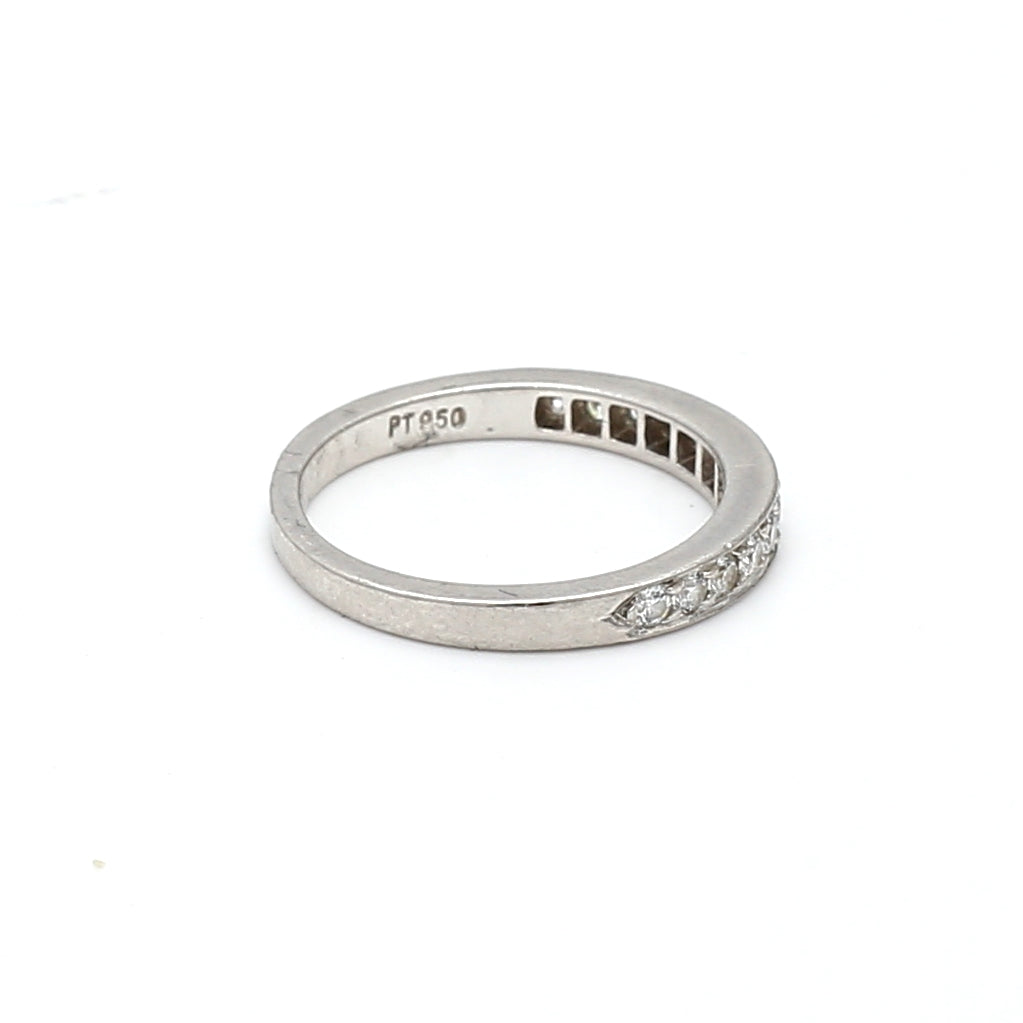 Tiffany & Co 0.39 Carat Round Brilliant G VS1 Diamond Platinum Band Ring