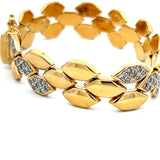 1.20 Carat Round Brilliant H I1 Diamond 18 Karat Yellow Gold Link Bracelet