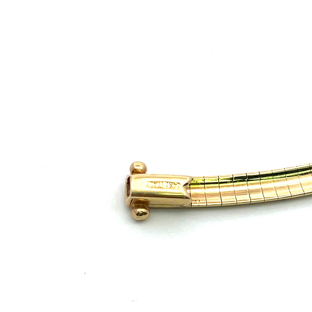 14K Yellow Gold Collar Necklace with 0.5ct Round G VS Diamonds and 7ct Ruby