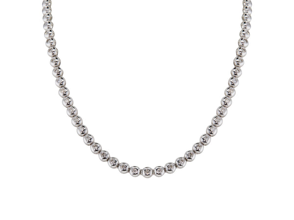 2.70 Carat Round Brilliant Diamond 18 Karat White Gold Necklace