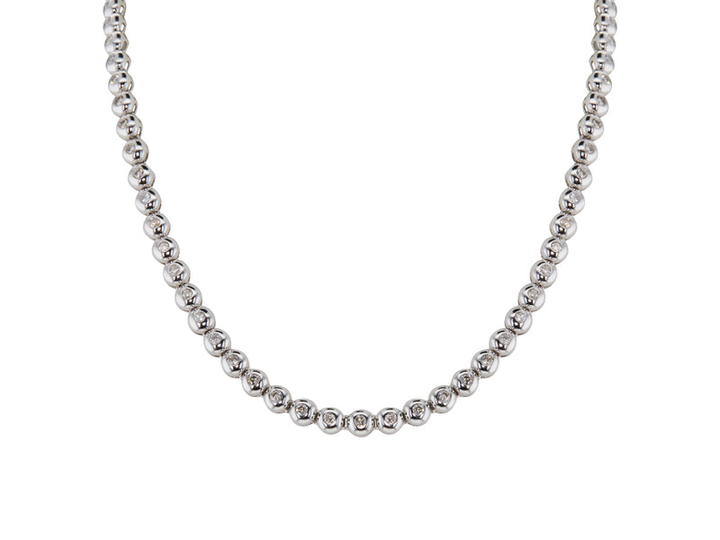 2.70 Carat Round Brilliant Diamond 18 Karat White Gold Necklace