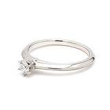Tiffany & Co 0.18 Carat Round Brilliant G VVS1 Diamond Platinum Engagement Ring