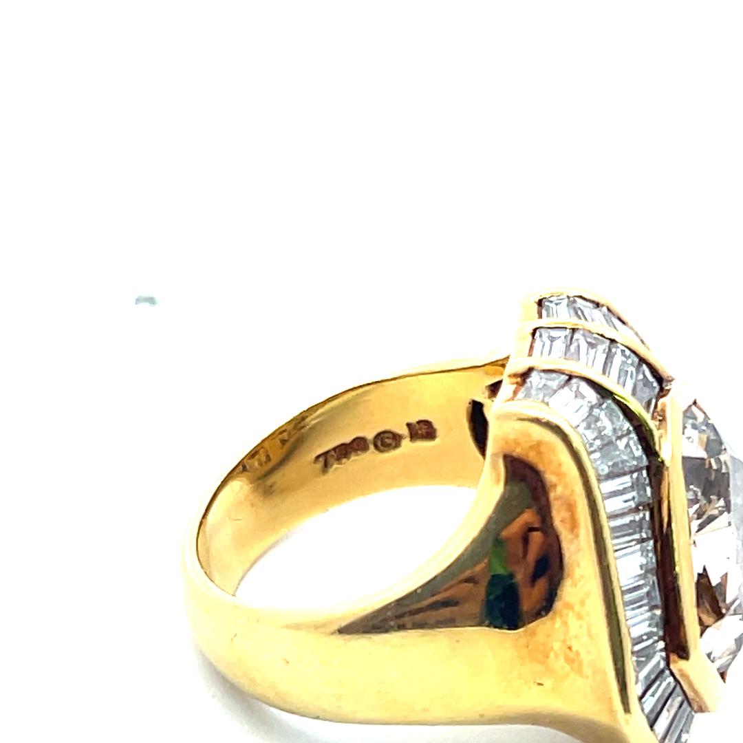 Oscar Heyman 5.97ct Fancy Deep Brown Yellow Diamond 18K Gold Cocktail Ring