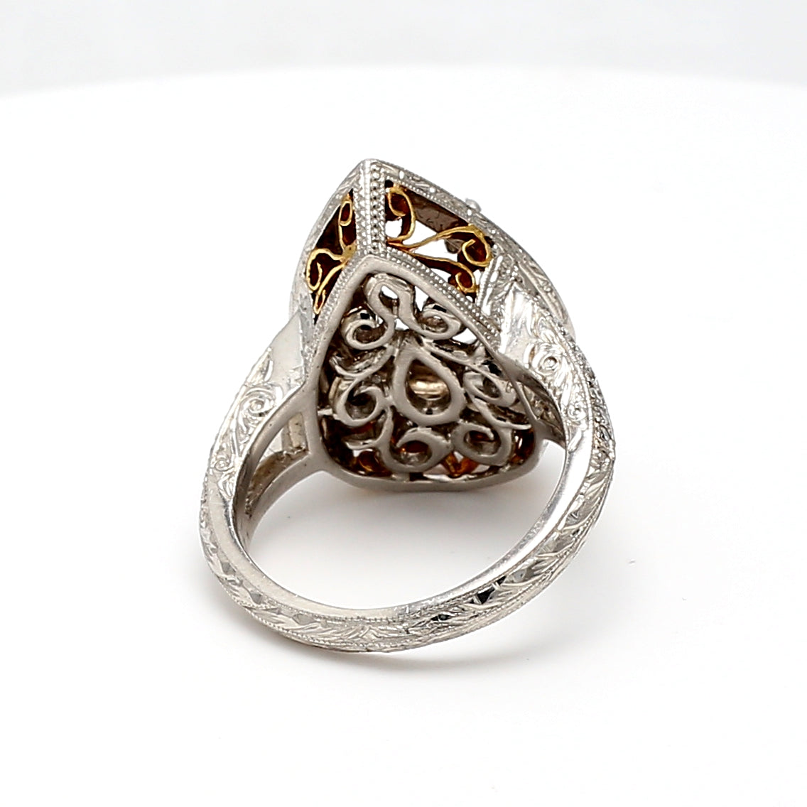 0.32 Carat Round Brilliant H SI1 Diamond Platinum Semi Mount Ring