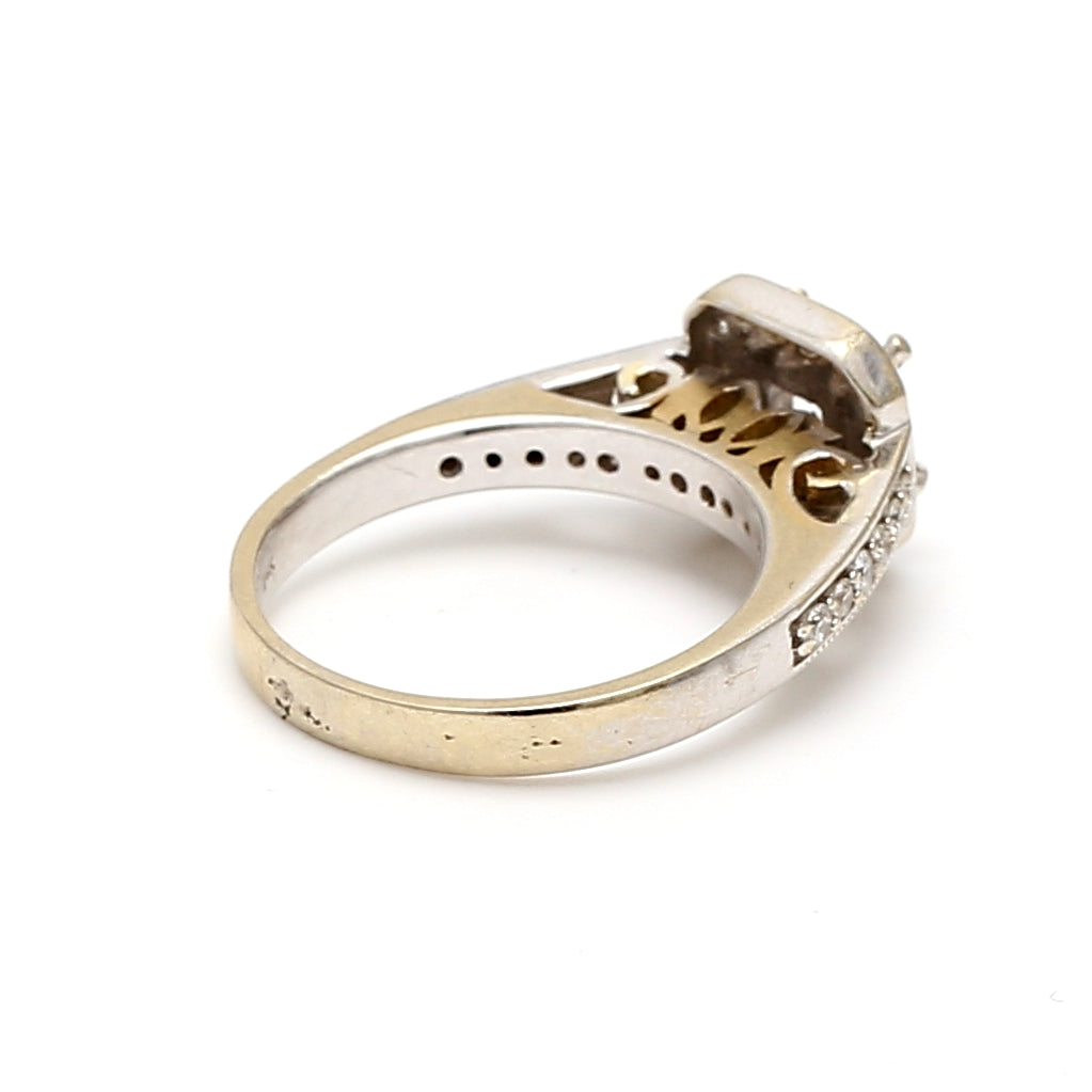 0.35 Carat Round Brilliant I SI1 Diamond 14 Karat White Gold Semi Mount Ring