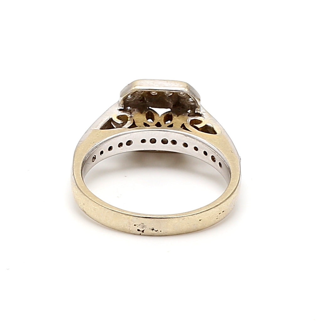 0.35 Carat Round Brilliant I SI1 Diamond 14 Karat White Gold Semi Mount Ring