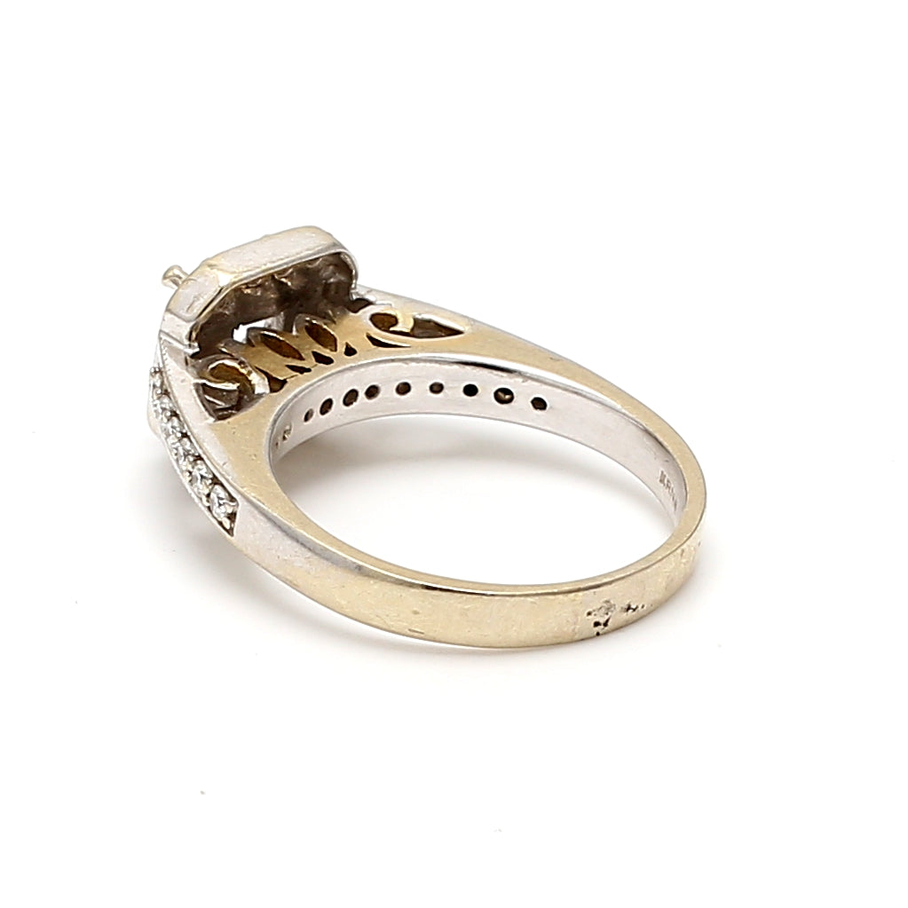 0.35 Carat Round Brilliant I SI1 Diamond 14 Karat White Gold Semi Mount Ring