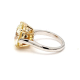 Tiffany & Co 6.30 Carat Round Fancy Yellow Diamond Platinum Wedding Ring
