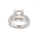 3.00 Carat Round Brilliant I VS1 Diamond Platinum Semi Mount Ring