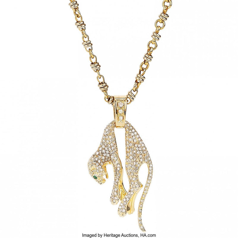1.35 Carat Round Brilliant and Marquis Shape Diamond 14 Karat Yellow Gold Necklace