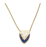 Oscar Heyman 7.01 Carat Triangular Shape Diamond 18 Karat Yellow Gold Pendant Necklace