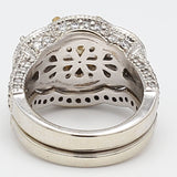 4.16 Carat Radiant Cut Round Brilliant Cushion Cut Diamond Platinum Engagement Ring