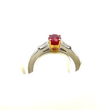 Tiffany & Co 1.08 Carat Ruby 0.23 Carat Diamond Platinum Engagement Ring