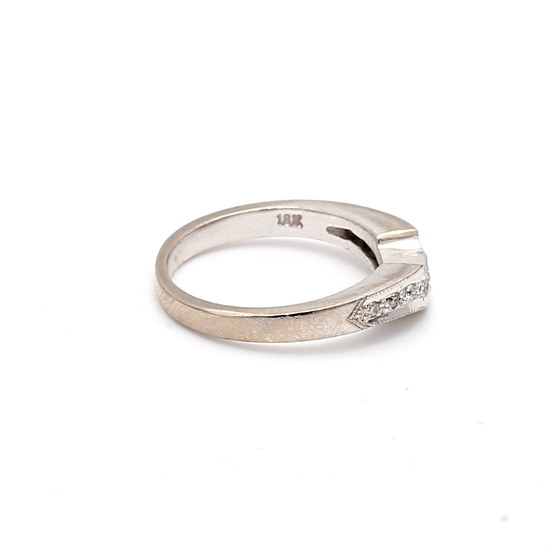 Tacori 0.10 Carat Round Brilliant H VS1 Diamond Platinum Band Ring