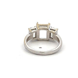 1.60 Carat Emerald Cut D VS1 Diamond Holds 3ct Platinum Semi Mount Ring