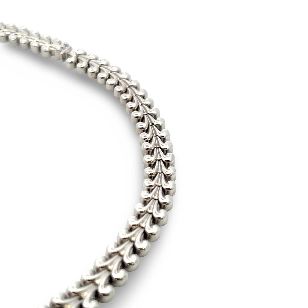 Vintage 14K White Gold Pendant Necklace with 1.5 Carat Round I-SI Diamonds