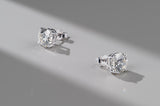 Lab-Grown 0 Carat Old European Brilliant D-VVS2 Diamond 14K White Gold Studs Earrings