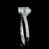 Lab-Grown 2.34 Carat Round D-VVS2 Diamond 14K White Gold Solitaire Ring