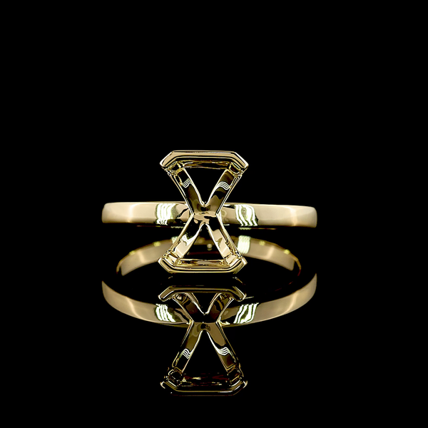 Lab-Grown 1.89 Carat Emerald E-VVS2 Diamond 14K Yellow Gold Solitaire Ring