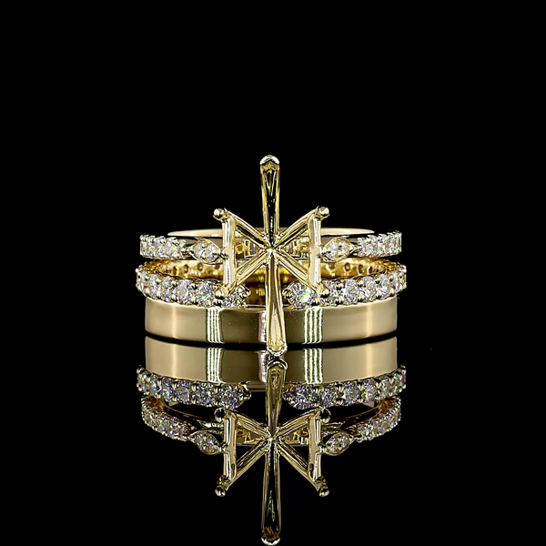 Lab-Grown 5.01 Carat Antique Marquise E-VVS2 Diamond 14K Yellow Gold Solitaire D