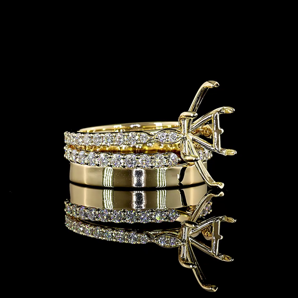 Lab-Grown 5.01 Carat Antique Marquise E-VVS2 Diamond 14K Yellow Gold Solitaire D