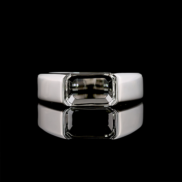 Lab-Grown 2.03 Carat Emerald D-VS1 Diamond Platinum Solitaire Ring