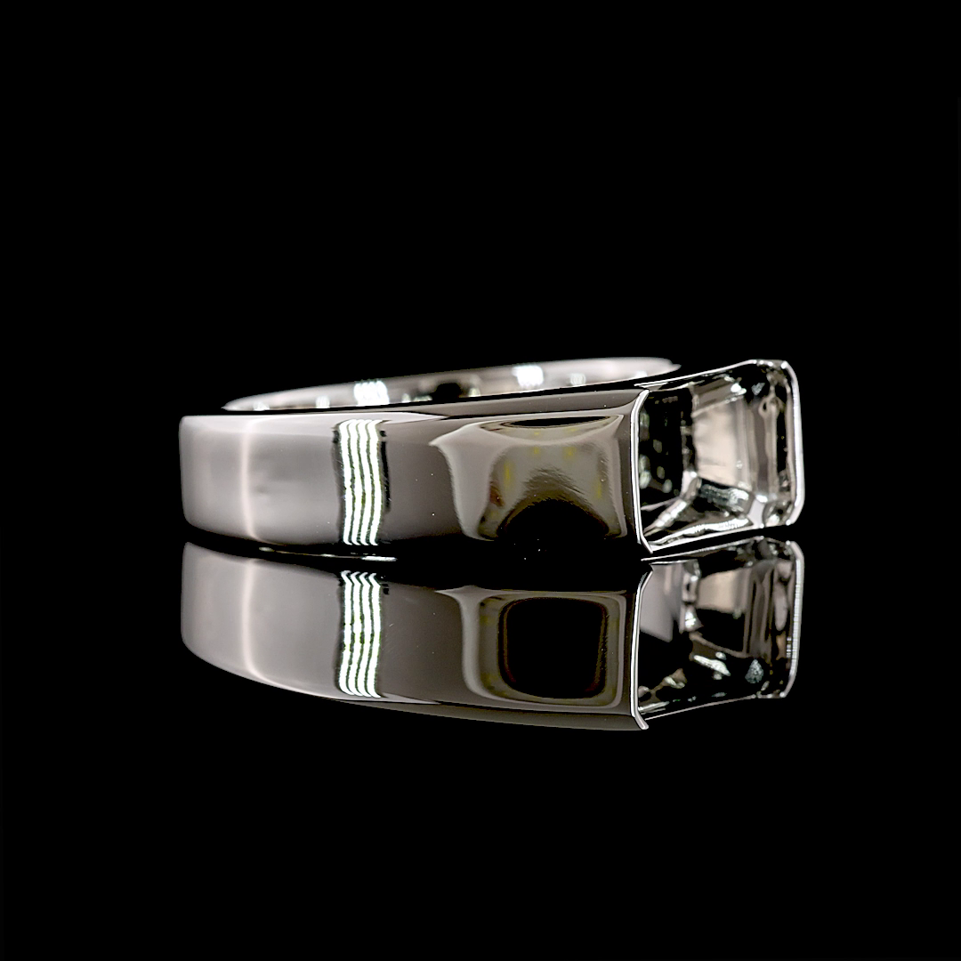 Lab-Grown 2.03 Carat Emerald D-VS1 Diamond Platinum Solitaire Ring