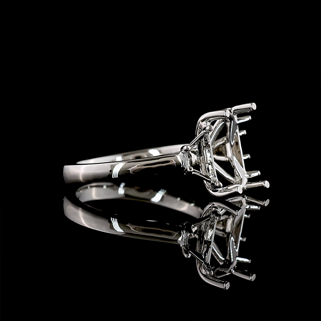 Lab-Grown 0 Carat  - Diamond Platinum 3 Stones Ring