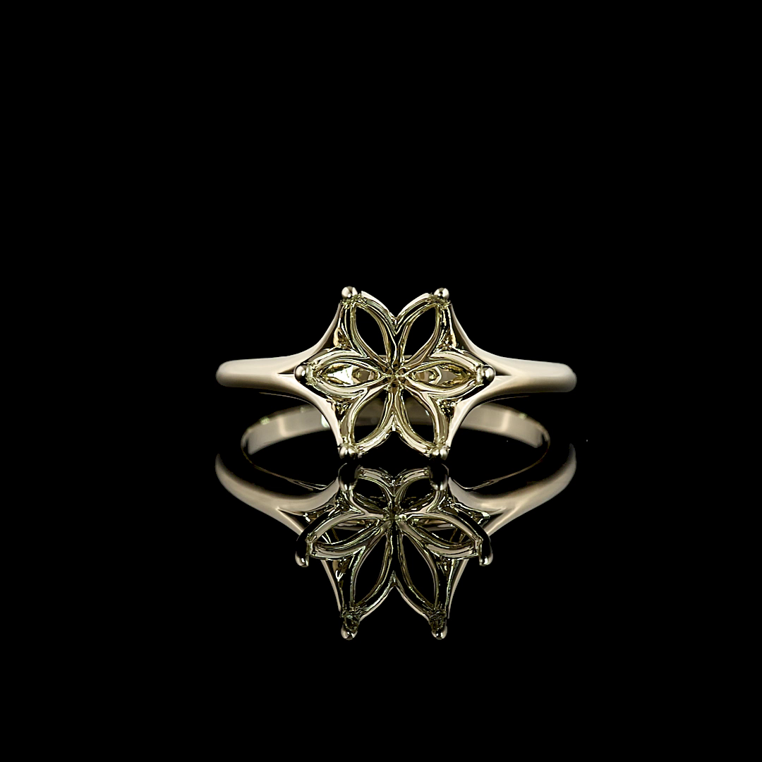 Lab-Grown 2.6 Carat Round E-F- Diamond 18K White Gold Solitaire Ring