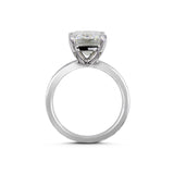 Lab-Grown 5.06 Carat Emerald E-VVS1 Diamond 14K White Gold Solitaire Ring