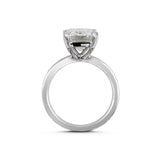 Lab-Grown 5.1 Carat Emerald F-VS1 Diamond 14K White Gold Solitaire Ring