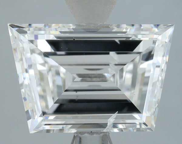 Lab-Grown 2.01 Carat Trapezoid Shape Diamond color F Clarity SI1, precious stones, engagement diamonds