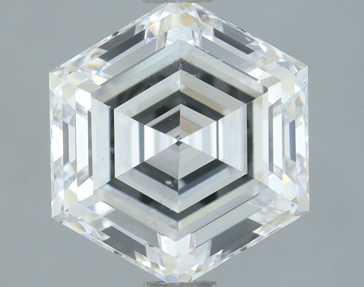 Lab-Grown 2.04 Carat Hexagonal Shape Diamond color D Clarity VS2, precious stones, engagement diamonds
