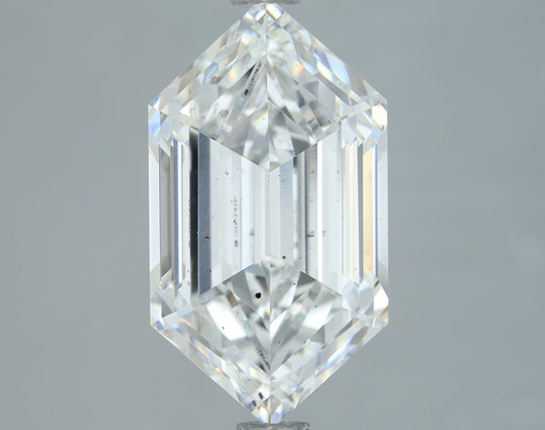 Lab-Grown 3.08 Carat Long Hexagonal Shape Diamond color E Clarity SI1, precious stones, engagement diamonds