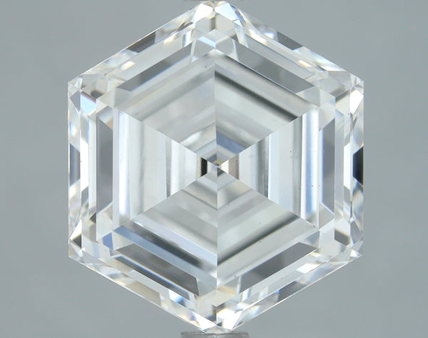 Lab-Grown 3.13 Carat Hexagonal Shape Diamond color E Clarity VS1, precious stones, engagement diamonds