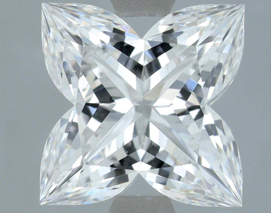 Lab-Grown 2.08 Carat Flower Modified Brilliant Diamond color E Clarity VS1, precious stones, engagement diamonds