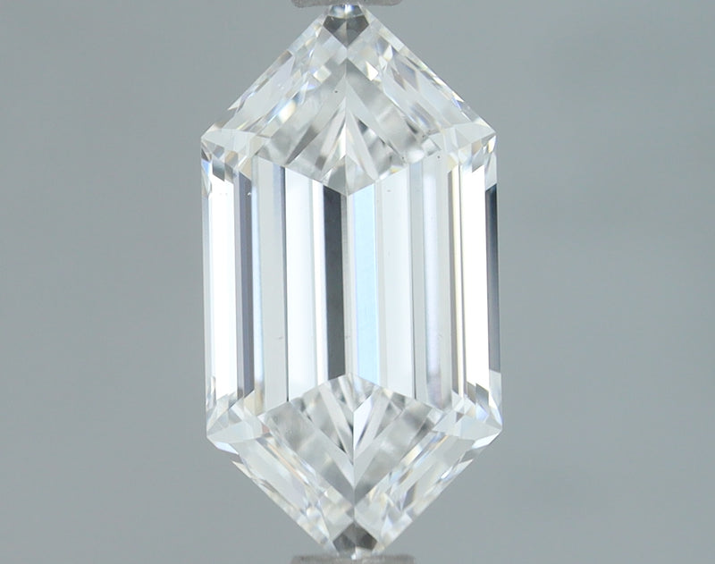 Lab-Grown 1.01 Carat Long Hexagonal Shape Diamond color D Clarity VS1, precious stones, engagement diamonds