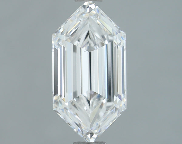 Lab-Grown 1.01 Carat Long Hexagonal Shape Diamond color D Clarity VS1, precious stones, engagement diamonds