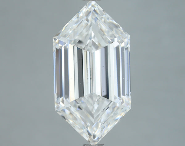 Lab-Grown 4.01 Carat Long Hexagonal Shape Diamond color D Clarity VS2, precious stones, engagement diamonds