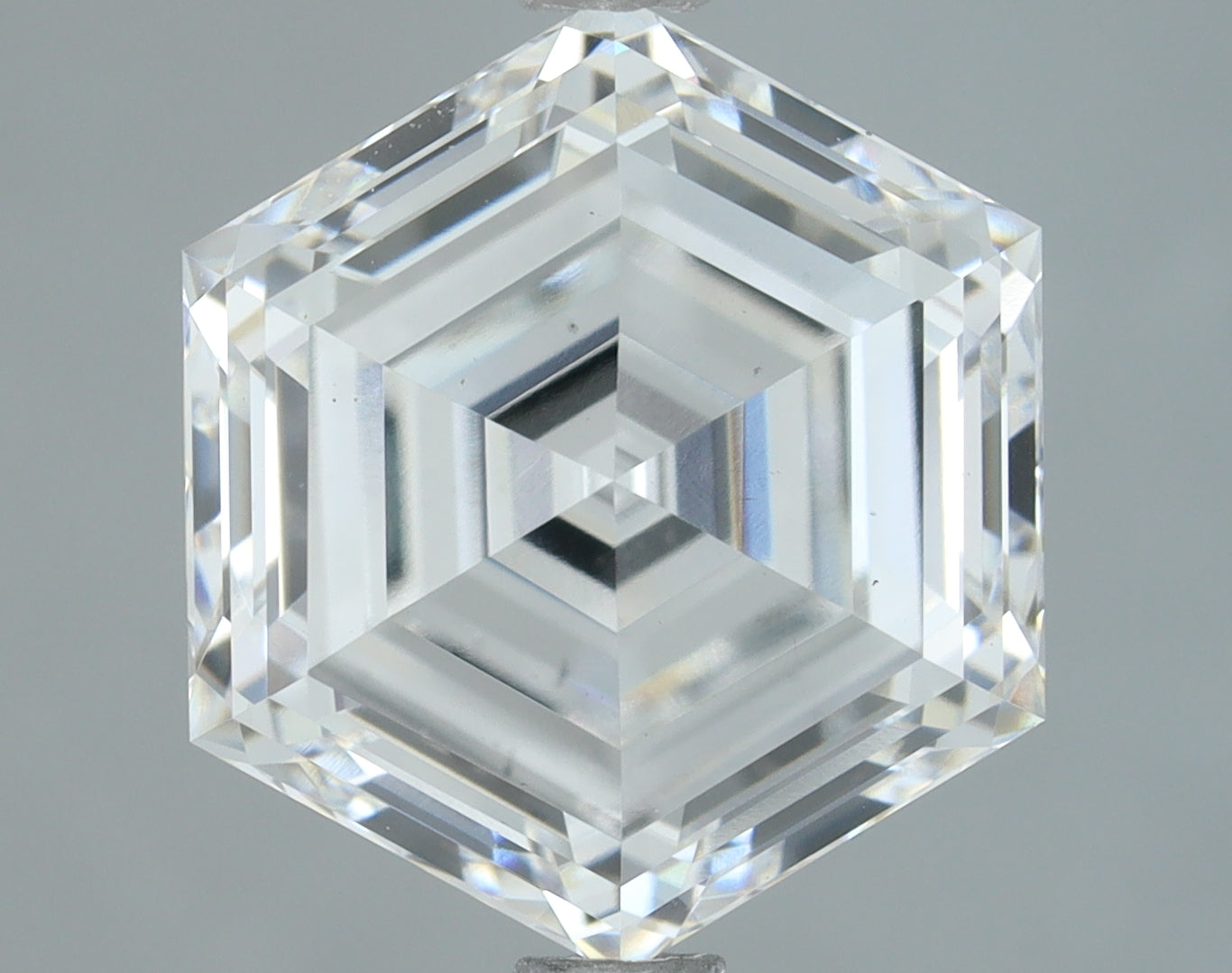 Lab-Grown 2.91 Carat Hexagonal Shape Diamond color E Clarity VS1, precious stones, engagement diamonds