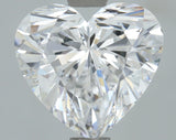 Lab-Grown 1.51 Carat Heart Shape Diamond color D Clarity VS1, precious stones, engagement diamonds