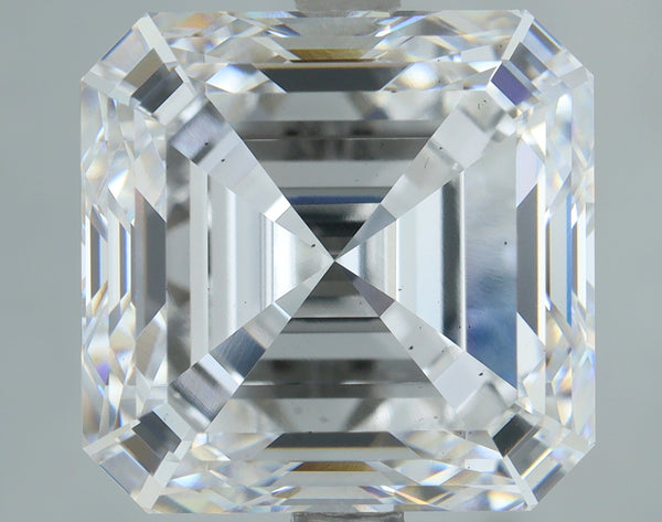 Lab-Grown 6.05 Carat Asscher Cut Diamond color E Clarity VS2, precious stones, engagement diamonds